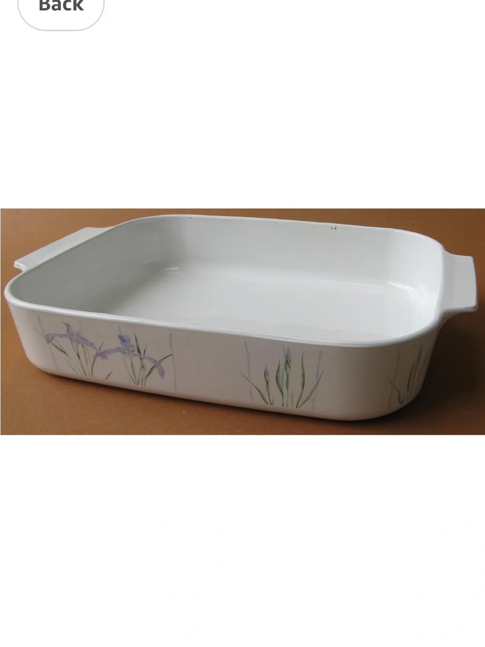 Corningware vintage shadow iris lasagna Baking roast Dish with Handles rare